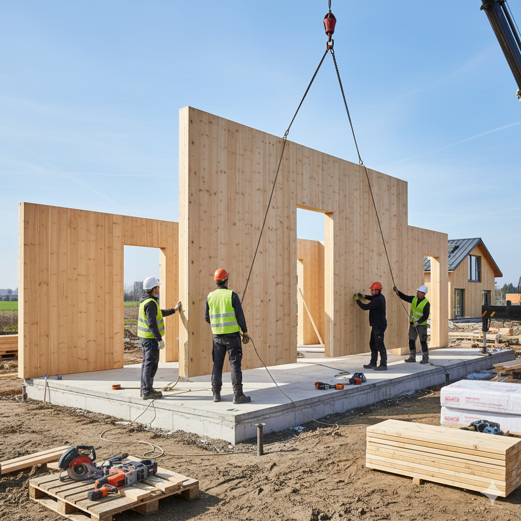 prefab woning geisoleerd met ISOCLAY